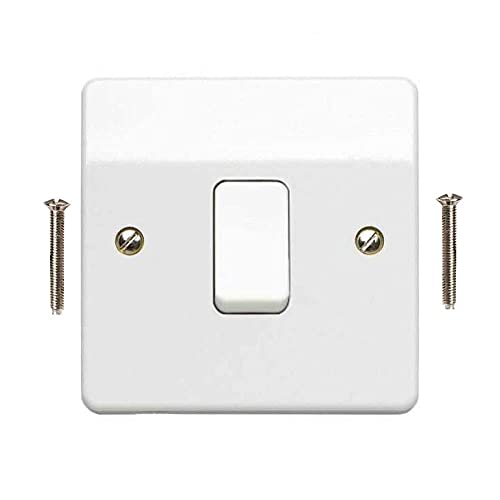 1 Gang 2 Way Light Switch, White