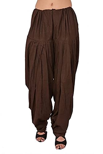 Image of Women's Loose fit Cotton semi Patiyala Salwar White