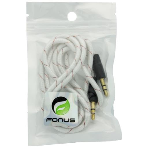 Cable Auxiliar 3.5mm Blanco Trenzado Compatible ASUS miniatura 4