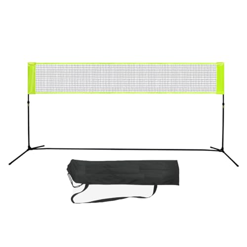 Rete da badminton portatile con pali autoportanti e zaino, attrezzatura per allenamento sportivo per stadio e spiaggia