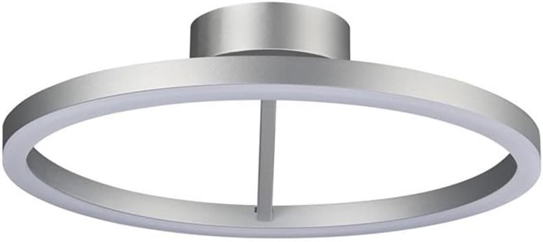 Zuben 20" Satin Nickel Modern LED Drum Ceiling Light