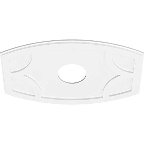 Image of Ekena Millwork CMP34X22KY-07000 Kailey Architectural Grade PVC Contemporary Urethane Ceiling Medallions 34 inchW x 22 5 /8 inchH x 7 inchID x 18 1 /4 inchC x 1 inchP