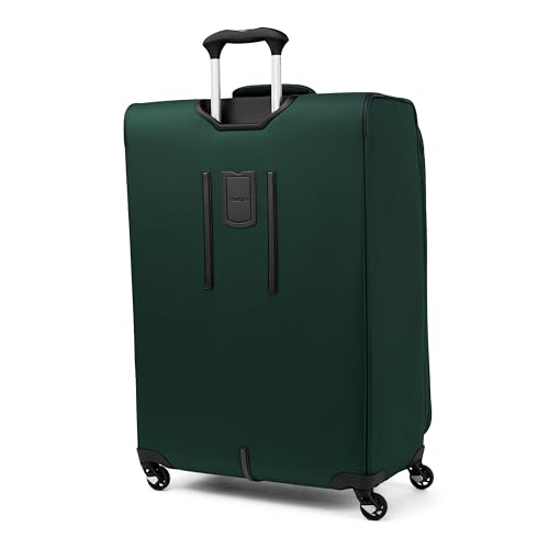 Image of Travelpro Maxlite 5 Softside Expandable Luggage with 4 Spinner Wheels, Lightweight Suitcase, Men and Women, Forest Green, Checked-Large 29-Inch