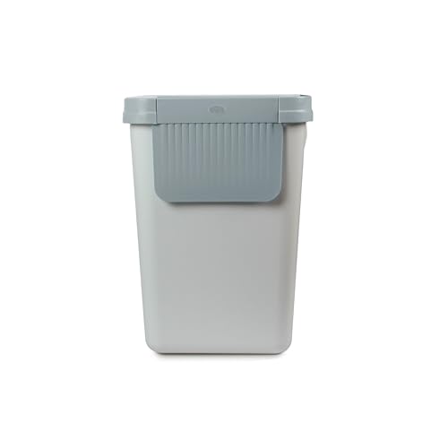 Image of Snips - 25L Differentiated Waste Bin, Differentiated Garbage Bin for Indoor, Outdoor and Kitchen Stackable 26 x 36 x 34 cm, Garbage Bucket and Adhesives Included for White Collection Materials Made in