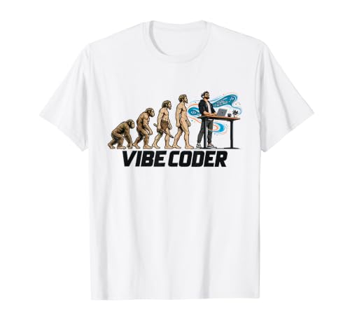 Vibe-Coder AI Software Developer Evolution Vibe-Coding T-Shirt Graphique avec Valeur