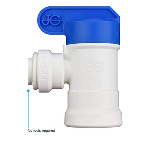 John Guest 1/4 Od X 1/4 Npt Inch Speedfit To Female Shut Off Valve, Push To Connect Plastic Plumbing Fitting, Ppsv500822Wp #TOP2