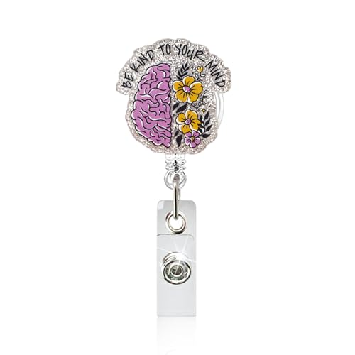 Be Kind to Your Mind Badge Reel with Alligator Clip