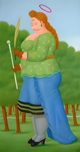Fernando Botero affiche de peinture sur toile d'art mural 50x100cm