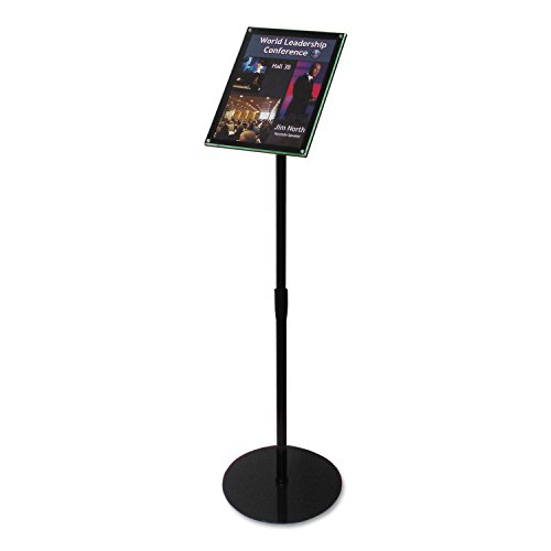 Deflecto Telescoping Floor Sign Holder, Adjustable, 13" X 48" X 13 ", Black (790804) #TOP6