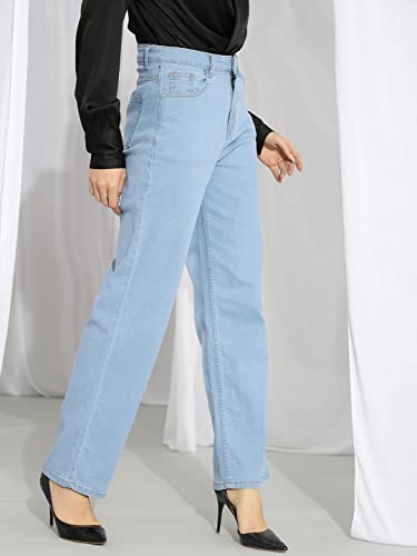 Image of KOTTY Women's High Rise Cotton Lycra Blend Ankle Length Relaxed Fit Jeans