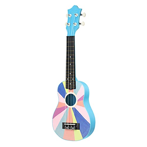 Nrpfell 21 Zoll Ukulele Kid Ukulele Four String Anfänger Hawaii Kinder Ukulele für Kinder Studenten Bestes Geschenk Blau Cover