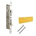 STB Sliding Glass Patio Door Lock, Mortise Type, 2-Point, 7-51/64" Screw Holes