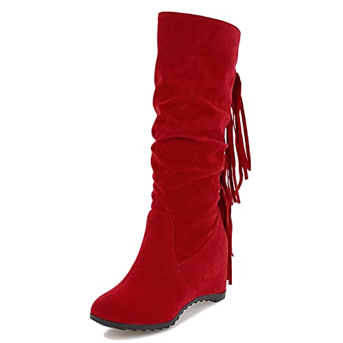 Boots compensées romain Gicoiz en textile plissé style rétro
