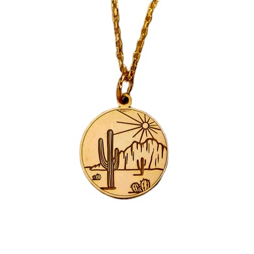 Pendentif cactus saguaro LKBEADS en argent plaqué or pour l'été