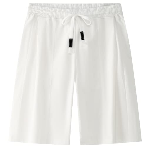 Msmsse Womens Casual Classic Shorts Elastic Waist Hiking Sports Shorts Drawstring Summer Beach Shorts White Xl #TOP7