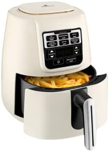 The pull-out basket of the Karaca Air Cook XL Air Fryer filled with golden-brown french fries.
