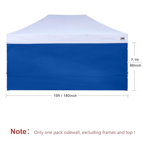 Image of ABCCANOPY Instant Canopy SunWall 10x15 FT No Frame or Top, Blue
