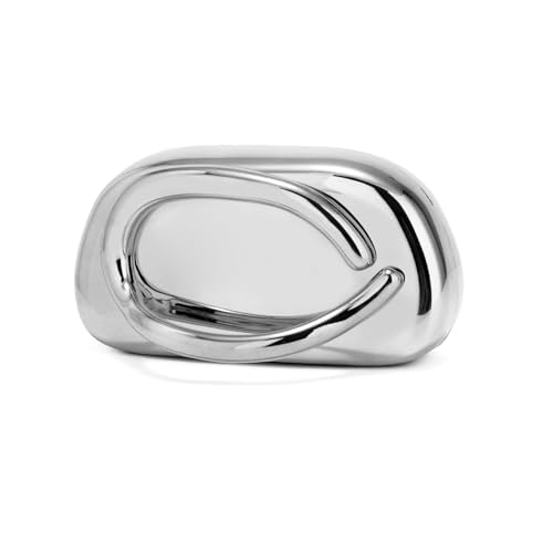 Bolso de mano acrílico para mujer, bolso de noche único y moderno con asa de metal, bolso cruzado de cadena desmontable para boda, fiesta, graduación, eventos formales, Silver, 19.5x10.5x6.5cm