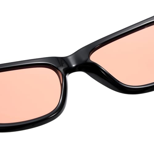 Image of ViewJoy Sleep Glasses 99.9% Blue Light Glasses Dual AR Coatings Amber Orange Lens for Computer Gaming Reduce Eyestrain