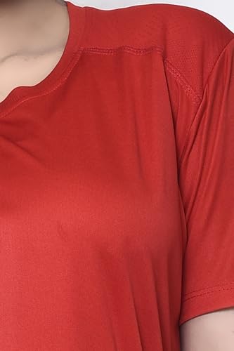 Image of Roy's Casual Regular Fit Cotton Round Neck Half Sleeve T-Shirt for Women I Comfortable & Breathable Women Tops in Solid Pattern Multicolor, Size - S to XXL