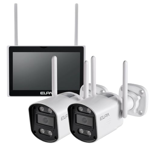 エルパ(ELPA) 防犯カメラ 屋外用 300万画素 センサーライト搭載 モニター＋カメラ2台セット Wi-Fi 6対応 夜間フルカラー撮影 遠隔監視 日本防犯学校学長推奨 2026年発売 防犯士が作ったスゴイ防犯カメラTBC-1010AM02