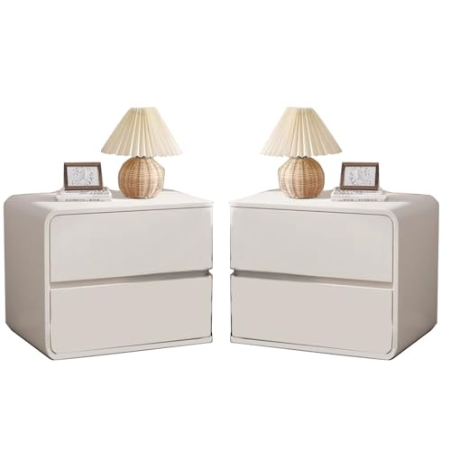 Tables de chevet modernes lot de 2 table d'appoint de salon blanche - 2