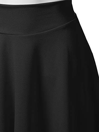 SSOULM Women's High Waist Flare A-Line Midi Skirt with Plus Size - Image 4