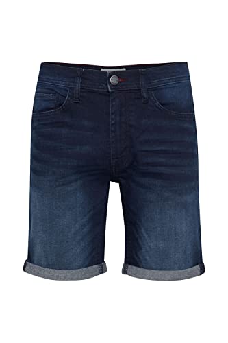 Blend 20713326 Short en Jean pour Homme 5 Poches avec Coupe Slim Twister Fit Slim/Regular Fit, Denim Dark Blue (200292), L