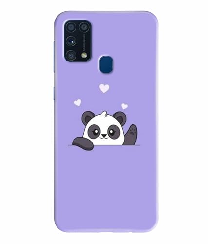 Image of Printed Hard Back Case Cover & Compatible for Samsung Galaxy M31 / Samsung Galaxy M31 Prime | Cute Panda Art (Multicolor) - D1182