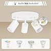GeyouLux LED Ceiling Spotlight 3 Way, GU10 Spotlights Ceiling Lights Rotatable, Modern White Round Ceiling Spots for Kitchen Bedroom Living Room, Bulb Not Included #2