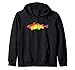 Tie Dye Cod Rainbow Print Cusk Fish Scrod Hippie Regalo de paz Sudadera con Capucha