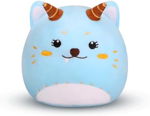 Kids Plush Pillow Soft Toys Cute Cat Plush Doll Gift for 3 to 12 Years Old Boys and Girls Children Stuffed Animal Toys for Room Living Room Decoration Cat Plushies Kid 10in Blue