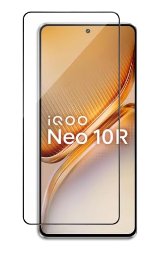 Image of HD Tempered Glass Screen Protector Compatible for iQOO Neo 10R 5G with Edge to Edge coverage and Easy Installation kit