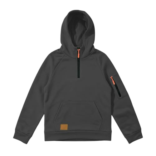 Hoodies for Boys Quarter Zip Sweatshirt Casual Fleece Hooded Pullover Tops - image 6
