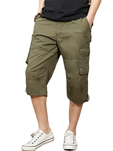 Bermuda homme multipoches en coton respirant, short court fluide style cargo 3/4
