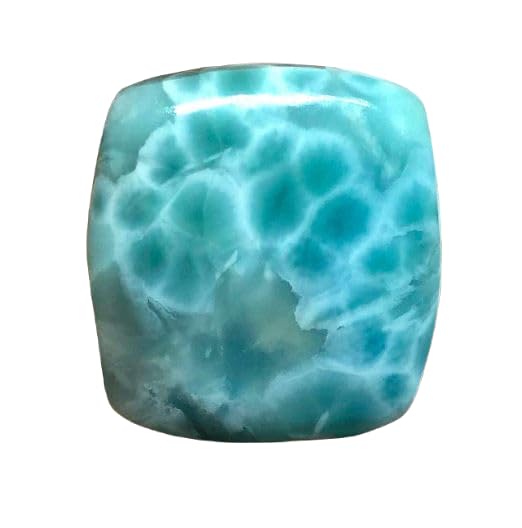 Larimar cabochon en vrac pierre naturelle 23x22x6mm pour création pendentif collier bague