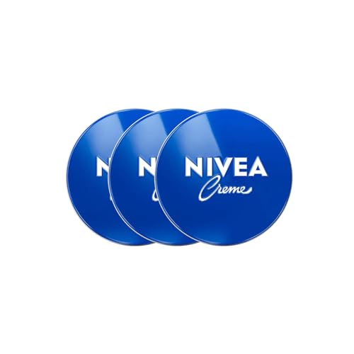 NIVEA Creme Body Face & Hand Moisturizing Cream German Formula Rich All-Purpose Body Moisturizer with Provitamin B5 for Dry to Very Dry Skin Care Classic 8.4 oz Tin Set of 3