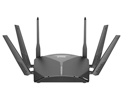 D-Link-DIR-3060--Router-WiFi-AC3000-MU-MIMO-Smart-Mesh-Gaming-compatible-Alexa-Tri-Band-3000-Mbps-5-puertos-RJ45-Gigabit-101001000-Mbps-Wave-2-USB-30-6-antenas-negro
