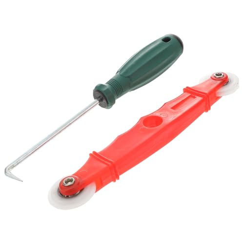 Kisangel 窓用スクリーン圧着ローラーとリムーバーフック 網戸交換と取り付けにな耐久性あるアクセサリー 網戸修理ツールキ ランダムカラー