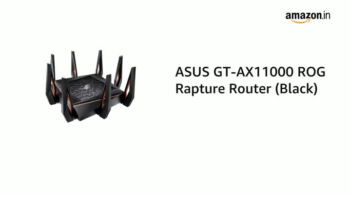 ASUS GT-AX11000 ROG Rapture Router (Black) AX11000 Tri-Band WiFi 6