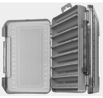 Waterproof Fishing Tackle Box with Dividers & Tray | Organized Tackle Storage for Fishing Gear-Black