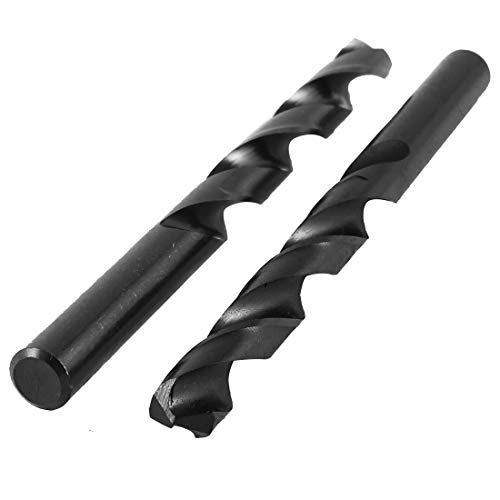 Aexit 2 Pcs Tool Holder 11.8mm Straight Drill Hole Split Point Tip HSS High Speed Steel Twist Drill Bit Model:95as89qo569