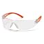 Orange Temples/Clear Lens