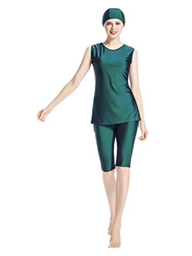 KXCFCYS Las Mujeres de Las Mujeres Modestos Trajes de baño Traje de baño musulmán hindúes judíos Cortos Traje de baño (NO3, Large)