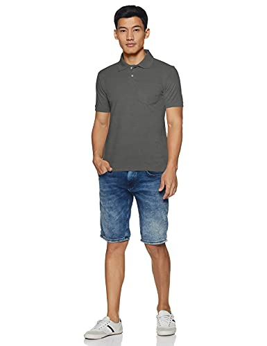 Image of Rupa Bumchums Men Super Combed Cotton Solid Half Sleeve Club Collar Polo Regular Fit T-Shirt with Chest Pocket