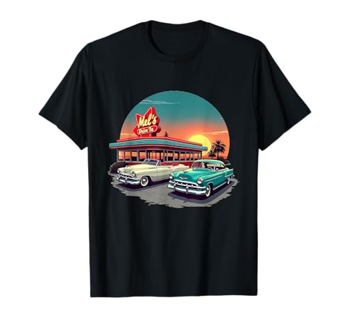 Retro 1950s 50s Mel's Diner Vintage Rockabilly Sock Hop T-Shirt