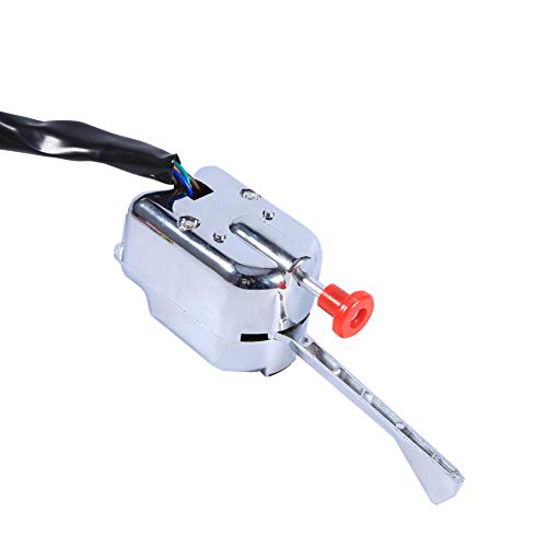 Interruptor de seta, anti-desgaste 12 V à prova de ferrugem cromado para varões de rua