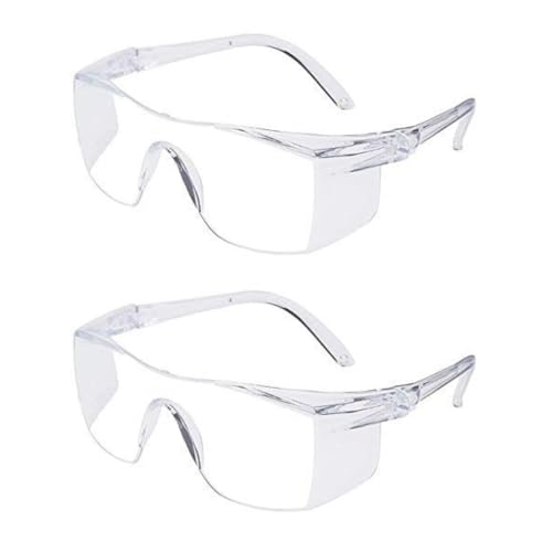 Image of Safety Glasses for Men & Women - Clear Anti-Fog, Anti-Scratch Goggles for Bike, Lab, Construction & Industrial Use. (2)