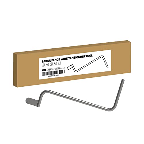 Saker Fence Wire Tensioning Tool for Turnbuckles Barb Wire Tensioner with 304 Stainless Steel for Fast Tighting Metal Fence Post and Garden Fence Wire（Tighteners Handle）