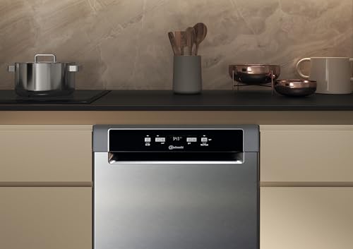 Bauknecht BK4UB14BN7A0X Unterbau-Geschirrspüler/ 60 cm/ActiveDry–automatisches Türöffnungssystem/Startzeitvorwahl/MultiZone–separates Ober- oder Unterkorbspülen/Besteckschublade–flexibel beladbar